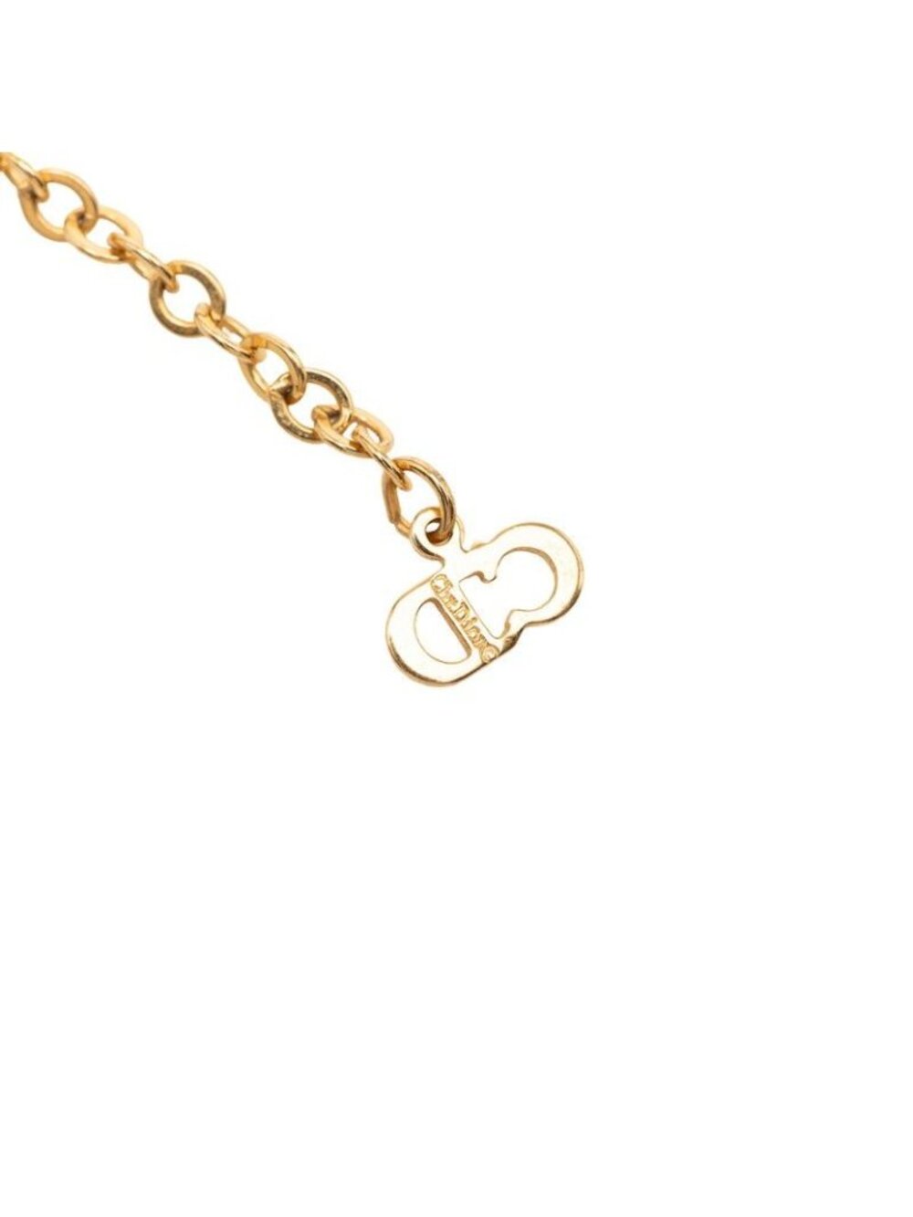 ★SOLD★ Dior Logo Necklace Gold Plated - Picture 5 of 6
